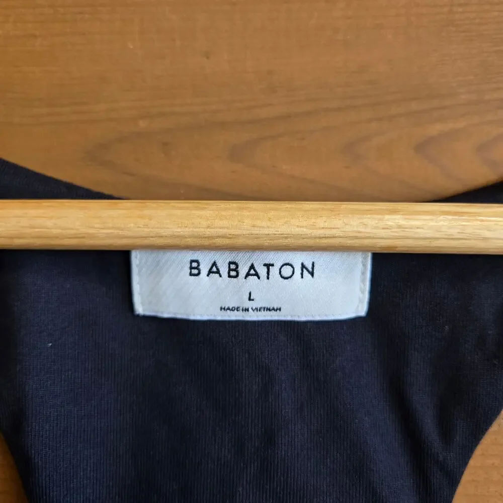 Aritzia Contour Tank Top Crop Babaton Black Racerback Large Shirt Stretchy - Picture 4 of 4